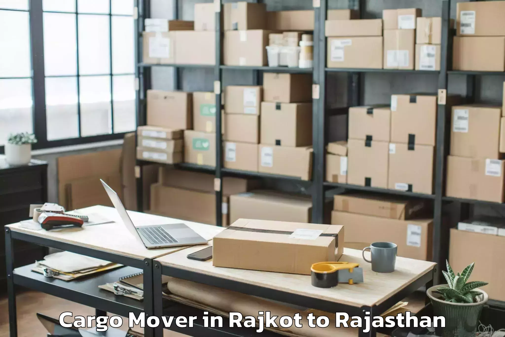 Book Rajkot to Ladnu Cargo Mover Online